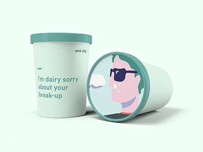 Pity Pint Alt. branding break ups graphic design ice cream illustration packaging