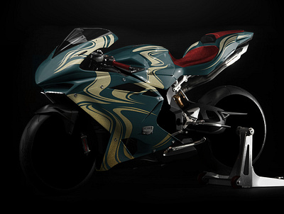 Fontana D'Oro MV Agusta F4 by Simon Designs art artwork designer drawing fontana doro illustration mv agusta painting simon designs