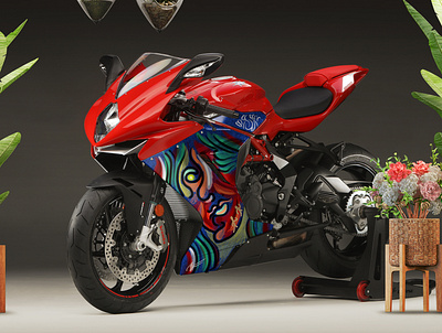 In the Beauty of You | MV Agusta F3 by Simon Designs abstract painting art artwork design designer digital painting illustration love painting mv agusta mv agusta f3 painting simon designs