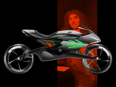 Bact-E Motorcycle by Simon Designs art artwork bacteria engine designer illustration motorcycle design painting simon designs