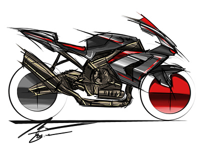 Honda CBR 1000 RR-R by Simon Designs art artwork concept art design designer digital art digital design honda honda cbr 1000rrr honda cbr illustration motorcycle design painting simon designs sketch