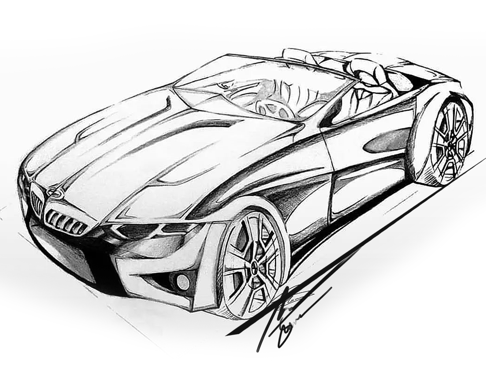 How to Draw a BMW Car  Bmw Bmw car Drawings