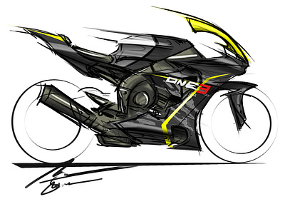 Yamaha YZF R1M One3 by Simon Designs art artwork design designer illustration one3 motoshop painting simon designs yamaha yamaha yzf r1m