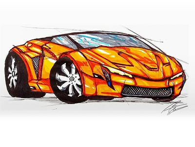 NSX Sketch Art by Simon Designs art artwork car sketch concept car design designer illustration nsx nsx concept painting simon designs