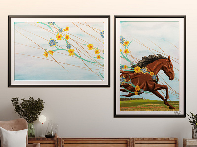 Special Painting of delray by Simon Designs art artwork delray design designer horse illustration painting simon designs