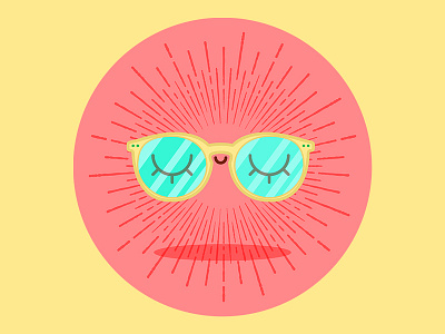 Smiling Sunglasses character colorful happy illustration illustrator summer sunglasses vector yellow