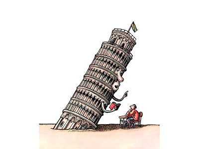 "Other Tongues: Five Ways To Learn The Local Language" education italian italy language leaning tower of pisa learning lessons lisa haney school scratchboard teaching tower