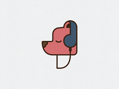 Jammin' bear icon illustration music vector