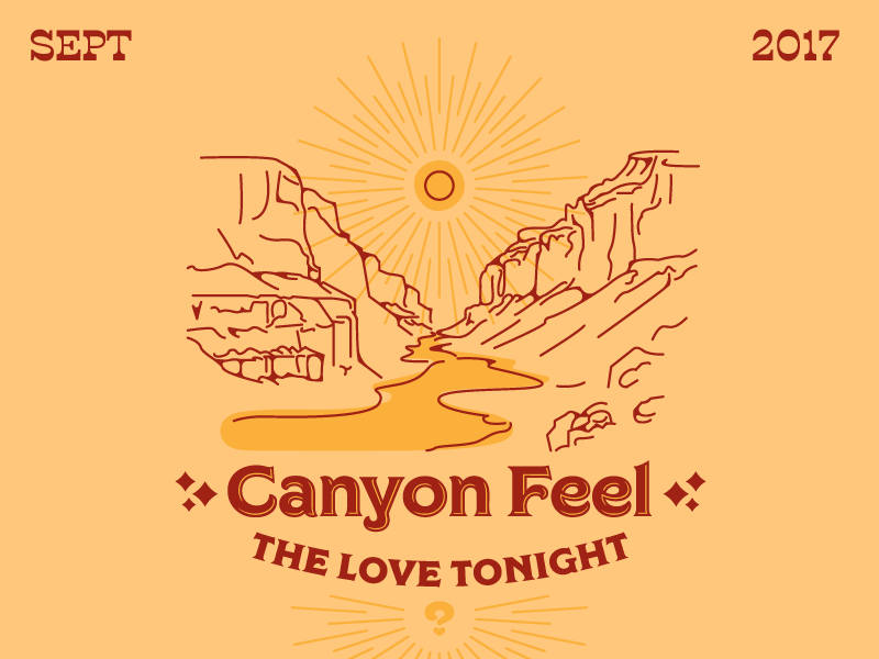 Canyon Feel the Love Tonight? 1 year grand canyon lost type road trip vector