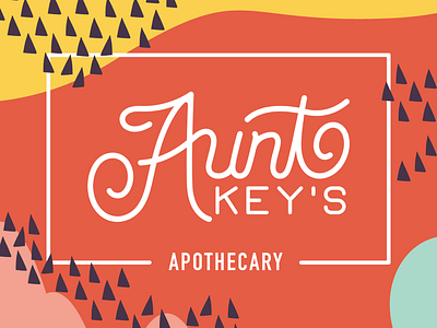 Aunt Key's Apothecary Rebrand Logo cleaning service legend of shelda logo memphis rebrand vector woman owned