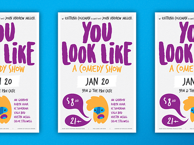 You Look Like January character design comedy illustrator memphis poster vector illustration