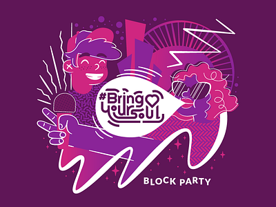 Bring Your Soul Block Party block party bring your soul event logo faces memphis people soul urban art commission