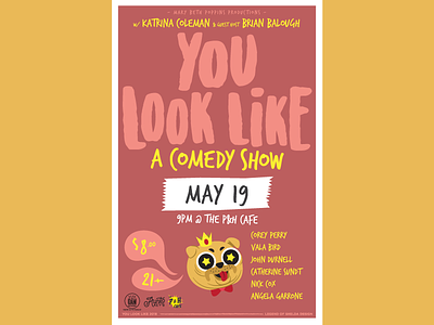 You Look Like a May Poster comedy illustration memphis poster design vector