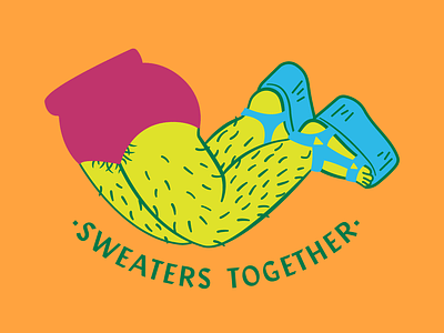 Sweaters Together body hair body positivity chubby fat feminism hairy illustration legs punk rock