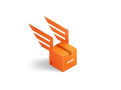 Rapiddo delivery box delivery icon illustration