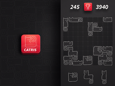 Catris 1010 cat game kitten mobile play puzzle tetris