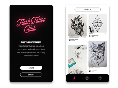Flash Tattoo Club app app art drawing flash ink mobile sketch studio tattoo