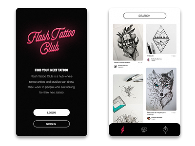 Flash Tattoo Club app