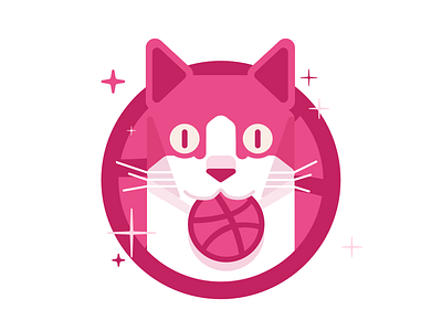 Dribbble Sticker Pack Playoff 2018 badge cat design dribbble illustration mule playoff rebound sticker ui ux