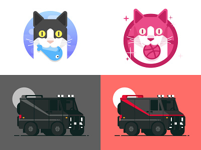 2018 Top4Shots car cat illustration sketchapp vector