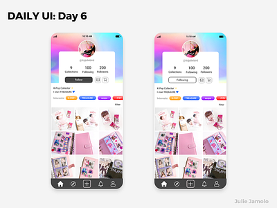 DAILY UI: Day 006 [User Profile] dailyui dailyuichallenge dailyuiux dailyuiuxchallenge dailyuiuxdesign ui uiux