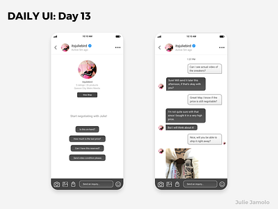 DAILY UI: Day 013 [Direct Messaging / Chat] dailyui dailyuichallenge dailyuiux dailyuiuxchallenge dailyuiuxdesign ui uiux
