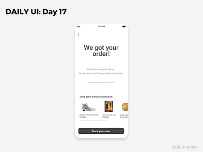 DAILY UI: Day 017 [E-mail Receipt] dailyui dailyuichallenge dailyuiux dailyuiuxchallenge dailyuiuxdesign ui uiux