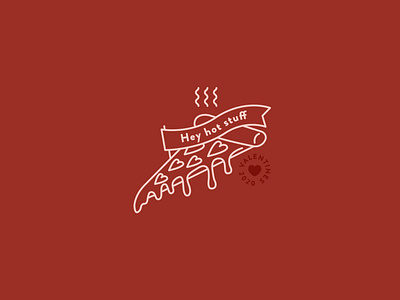 Pizza Valentine branding design illustration vector