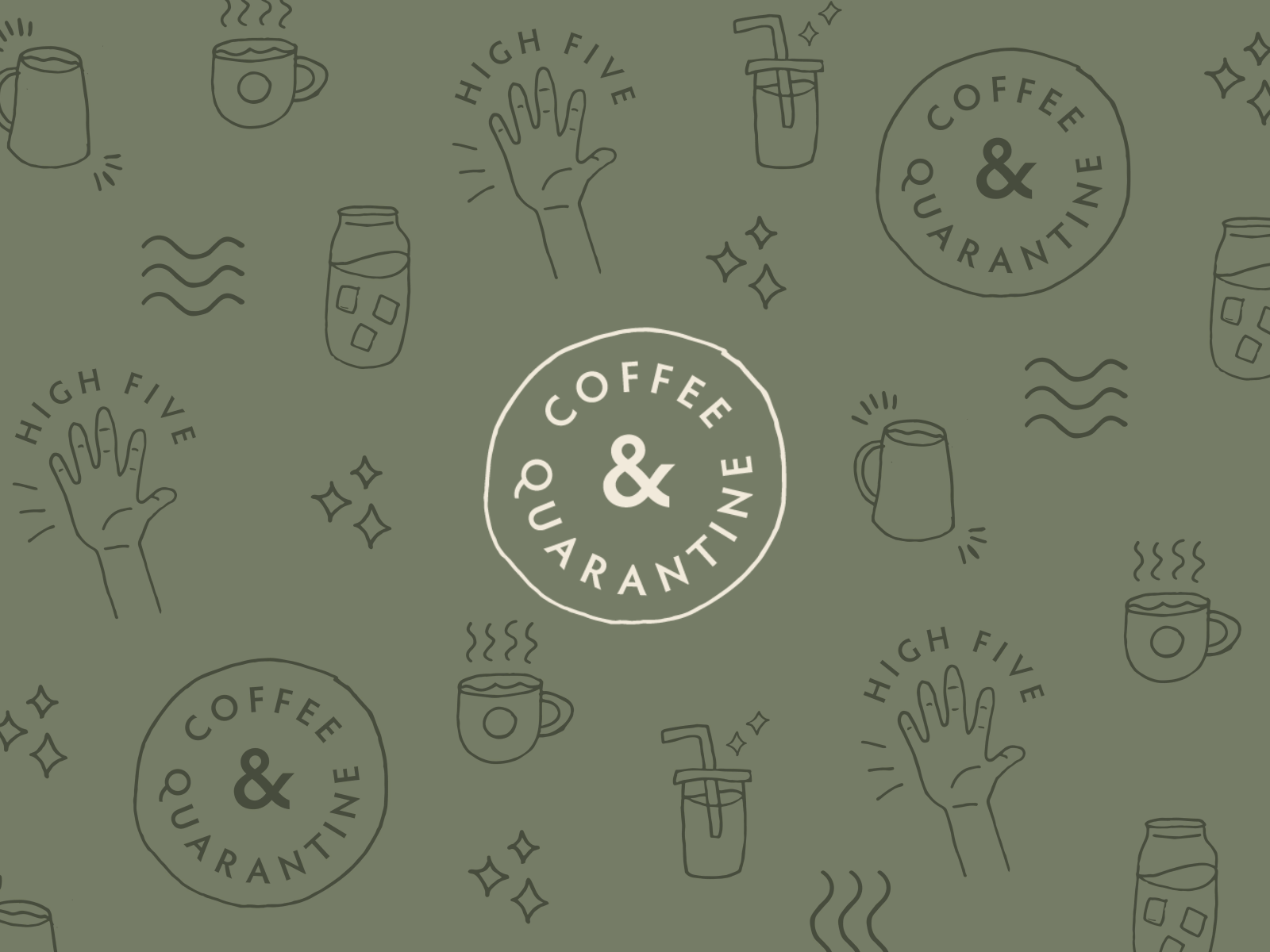 Coffee + Quarantine design gif illustration illustration design vector