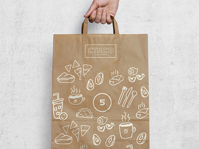 Cinco Restaurant Branding branding design illustration packaging
