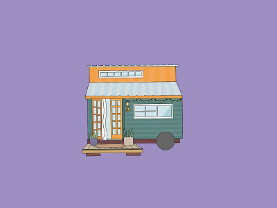 Tiny House design illustration vector