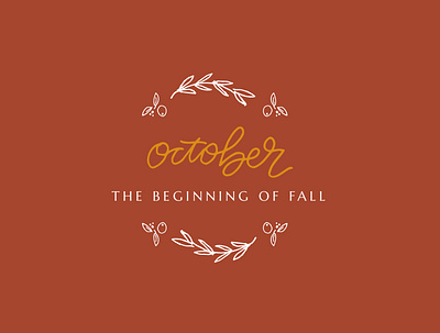 October design illustration lettering
