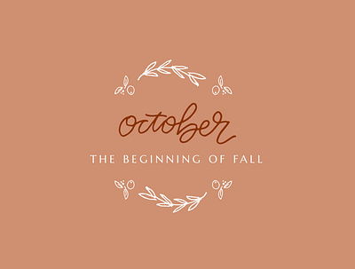 Blush October design illustration lettering