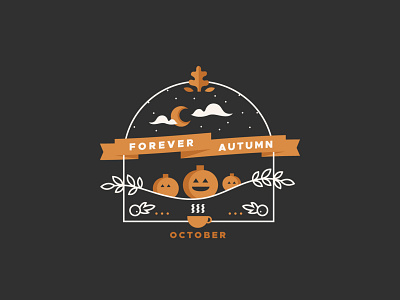 Forever Autumn design illustration vector