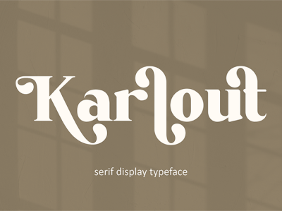 Karlout book cover display font headline font magazine headline font newspaper headline font retro font serif font vintage font