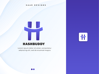 Hashbuddy logo design modern minimal logo design brand designer designer graphic design hashbuddy logo illustrator logo design minimal logo design modern logo design saad design unique logo design