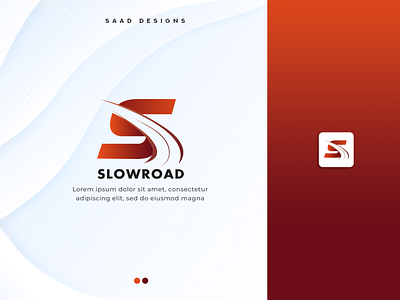 SLOWROAD logo design 
modern minimal logo design