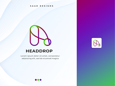 Headdrop logo design 
modern minimal logo design