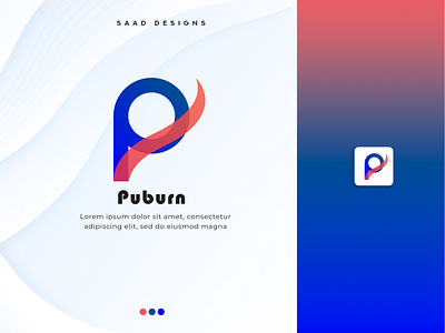 Puburn logo design 
modern minimal logo design