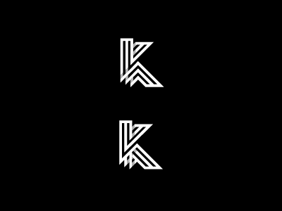"K" Monogram graphicdesign illustrator logo monogram typography vector