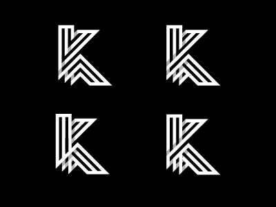 "K" Monogram More Variations design graphicdesign illustration illustrator logo monogram typography vector