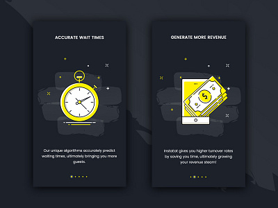 On boarding Screen For Instaeat Project. app icon illustration mobile onboarding restaurant search steps tutorial walkthrough web