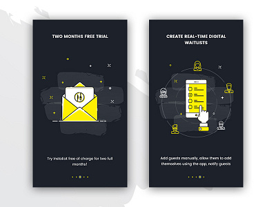 Onboarding For InstaEat project (Restaurent End) app icon illustration instraeat mobile onboarding restaurant search steps tutorial walkthrough web