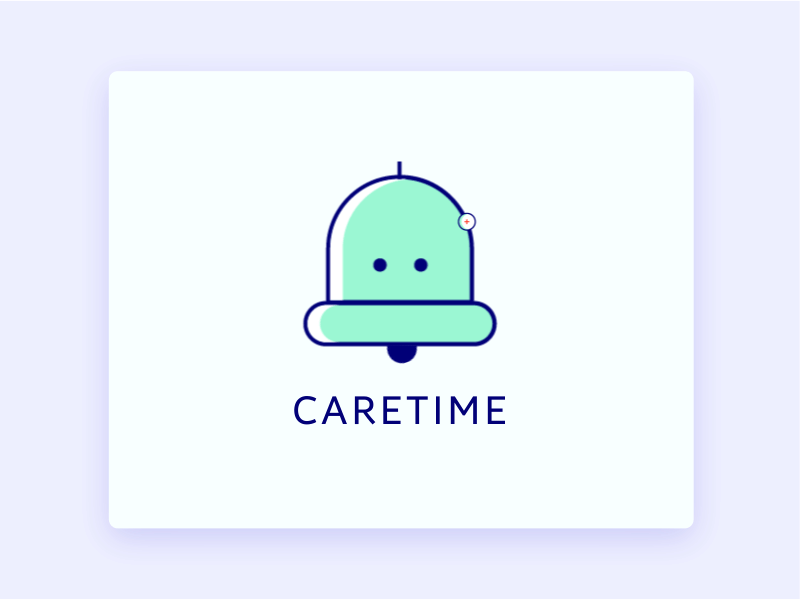 CareTime Medication Control App Icon app icon bell gif illustrations medication control notification icon