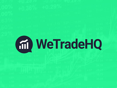 WeTradeHQ logo branding cryptocurrency logo pennystocks stocks trading