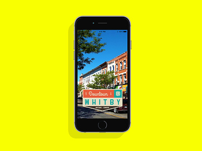 Downtown Whitby Snapchat Filter app badge filter logo mobile snapchat ui ux