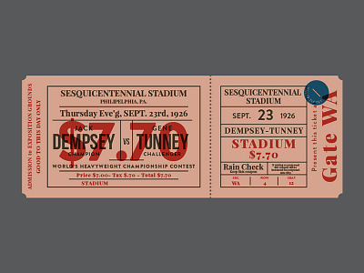 Old Ticket boxing old print sports ticket vector vintage