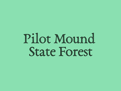 Pilot Mound State Forest