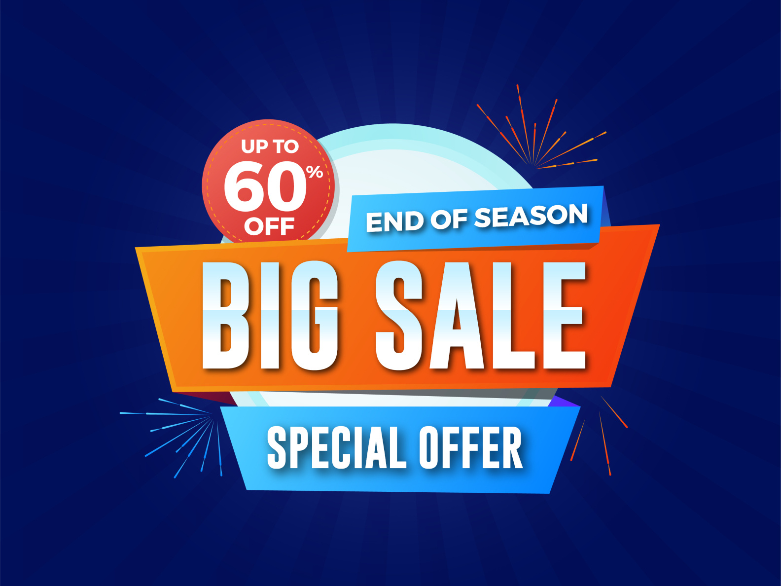 Big sale special offer end of season banner design by rubbble on Dribbble