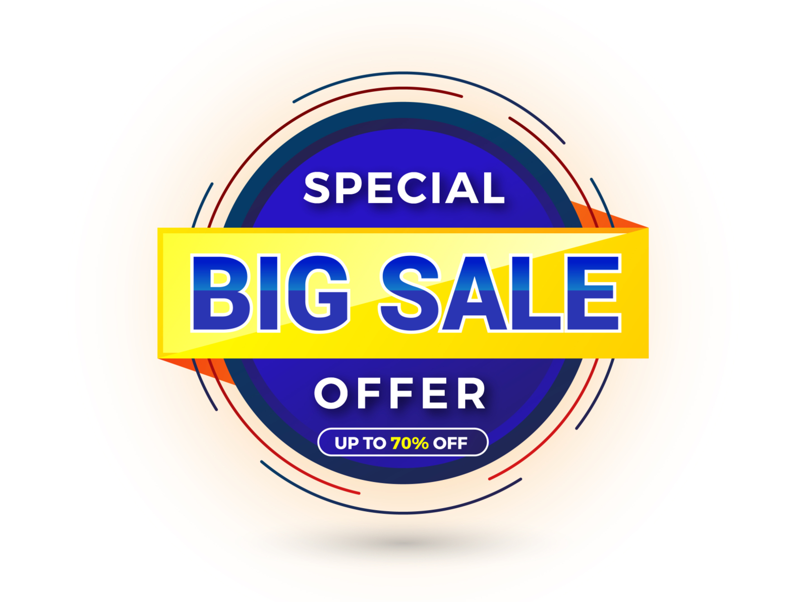 Big sale banner badge icon. Vector illustration on isolated transparent  background. Business concept big sale pictogram Stock Vector Image & Art -  Alamy